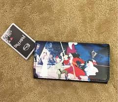 Disney Peter Pan Captain Hook Sword Fight Smee Trifold Flap Wallet New With Tags Peter Pan Disney Captain Hook Sword Fight