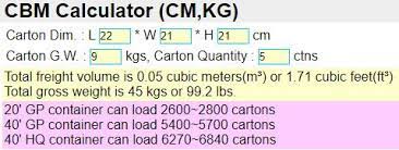 Knowing how to calculate correct cutting speed, feed per tooth or metal removal rate is crucial for good results in any milling operation. Cbm Calculator Calculate Cbm Volume And Quantity Per Shipping Container Volume Weight Online