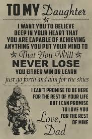 Daughter Quote Poem Birthday Wishes For Father From Daughter In English Sd028 Dad To Daughter Army English Soldier Poster Niece Quotes My Niece Quotes Aunt Quotes