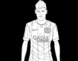 Take inspiration from the colored version. Neymar Jr Coloring Page Coloringcrew Com