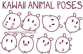 Drawing cute (kawaii) animals | speedpaint. Easy Guide To Drawing Kawaii Characters Part 2 How To Draw Kawaii Animals Critters Expressions Faces Body Poses How To Draw Step By Step Drawing Tutorials