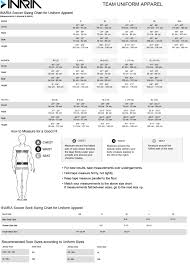 sizing inaria soccer