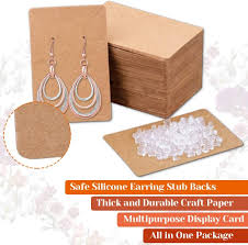 Even if you don't make jewelry for sale, you probably do make jewelry to give away as gifts. Buy Earring Cards Anezus 100 Pcs Earring Display Cards Earring Holder Cards With 200 Earring Backs And 100 Self Sealing Bags For Earrings Necklace Jewelry Display Kraft Color 3 5x2 4 Inches Online In Turkey B07q3cjvxk