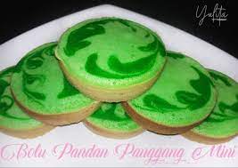 125 gr tepung terigu, 115 gr gula pasir, 2 btr telur, 3/4 sdt sp, 1/4 sdt vanili bubuk, 100 ml santan sedang, sejumput garam, 1/2 sdt pasta coklat. Resep Bolu Pandan Panggang Mini Oleh Yulita Latip Cookpad