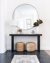 How To Hang Art Mirrors Rules Of Thumb Leclair Decor Entryway Console Table Home Decor Room Decor