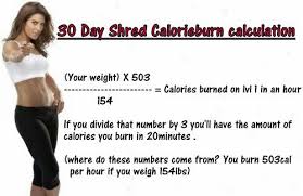 30 Day Shred Calories Burned Calculator 30 Day Shred Jillian Michaels Workout Burn Calories