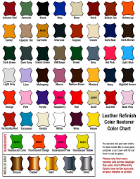 Leather Refinish Color Chart