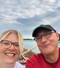 Skön återhämtningsroddd efter Sulkava. Träningsrodden gick runt Skämmö med  en besättning på 1+7. Gästroddare Sonja Gerke deltog idag och fick njuta av  högsommarkvällen med oss.