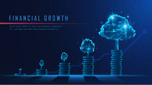 Concept Art Of Financial Growth Data Visualization Infographic Technology Background Concept Art