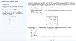 Substitute the values in the below temperature equation: Oneclass Chem T Deriving Gas Law Formulas Learning Goal To Understand How To Determine The Appropri