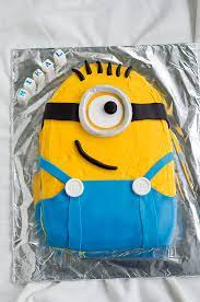 Despicable me 2 is coming soon and my middle boy loves the cute minions, so this year he wanted a minion birthday cake. How To Make A Minion Cake House Of Treats
