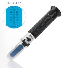 2019 Refractometer Sugar Degree Meter Vegetables Brix Refractometer Saccharimeter Cut Fluid Density Concentration Tester 0 32 Brix With Box From