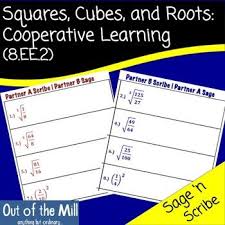 8 Ee 2 Squares Cubes And Roots Sage N Scribe Free Teacher Resources Cooperative Learning Middle School Math