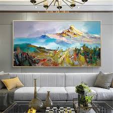 Gold Acrylic Landscape Original Abstract Painting Wall Art Etsy Etsy Wall Art Wall Art Pictures Abstract Painting