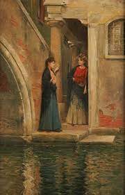 Conversation Sur Le Pas De La Porte By Julius Leblanc Stewart Art Masters Amber Tree Julius
