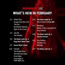 With its curated collection of terrifying movies and tv shows, shudder has no shortage of scary and thrilling content, but the movies on this list are the absolute best the. Coming To Shudder February 2020 Us Shudder