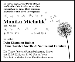 Monika ewa michalik est une lutteuse polonaise née le 2 mai 1980 à międzyrzecz. Traueranzeigen Von Monika Michalik Markische Onlinezeitung Trauerportal