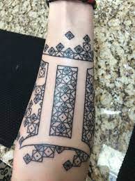 Forearm Gemini Tattoo Gemini Tattoo Tattoos Geometric Throat Tattoo