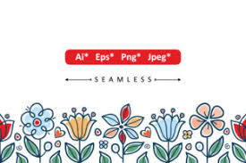 Download Seamless Floral Border Graphic By Zoyali Creative Fabrica SVG Cut Files