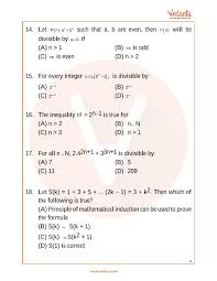 Jee Main Mathematical Induction Important Questions