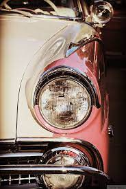 Pink White Vintage Car Rustic Wall Art Classic By Barbroehler 25 00 Sports Cars Luxury Ford Classic Cars Classic Cars