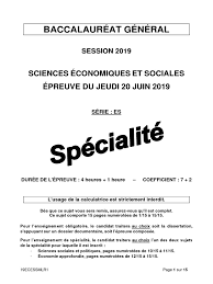 Corrigé officiel management sujet 2019 laulhere. Sujet Bac Economie Approfondie
