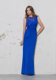 Blue Lace Trim Gown Me Too By Matthew Eager Fashion Formal Dresses Sleeveless Formal Dress
