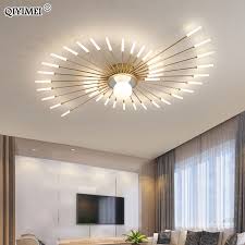 Whether you are looking for a modern chandelier, pendant light. Modern Led Ceiling Lights For Living Room Bedroom Hall Lighting Middle Bulbs Black Gold Painted Indoor Lamps Warm Home Luster Ceiling Lights Aliexpress