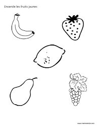 Encercle Les Fruits Jaunes Activite A Imprimer Prescolaire Activite Enfant Fiches De Travail Pour Maternelles Activite Manuelle Bebe