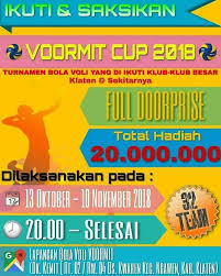 Poster turnamen sepakbola dengan piala emas templat cdr. Kabar Klaten Turnamen Bola Voli Voormit Cup 2018 13 10 Facebook