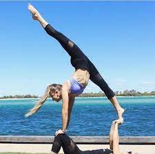 Still, we were able to safely practice these partner yoga poses. My Besties For Life Even When We Do This Gymnastics Poses Acro Extreme Yoga Challenge Big Sisters Vs Li Acro Yoga Poses Couples Yoga Poses Partner Yoga Poses