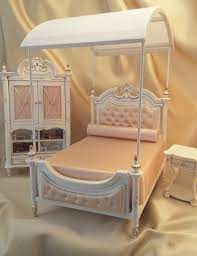 Madeline S Bed Set Full Scale Miniature Furnature By Majestic Mansions Full Bedding Sets Bedding Sets Kids Bed Canopy