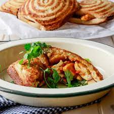 Curried Chicken Jaffles Recipe Light Lunch Recipes Recipes African Cooking