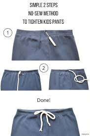 I adjusted my saggy boyfriend jeans to bring in the waistband,. Vikalpah How To Alter Kids Pants Different Ways Of No Sew Sewing Method