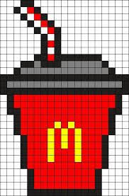 Je te propose 3 petits pixel art facile à réaliser et sur le thème de la nourriture. Pixel Art Boissons Pixel Art Boisson Pixel Art Nourriture Pixel Art