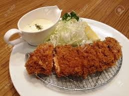 My mommy is a ghost! Deep Fried Pork Served With Slice Cabbage Lemon And Mayonnaise Stock Photo Picture And Royalty Free Image Image 76626747