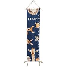 personalized woodland animals growth chart height chart