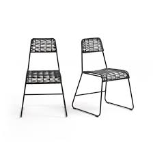 Discover high quality designer tables, chairs and accessories in our modern garden furniture collection. Set Of 2 Rubis Garden Chairs Black La Redoute Interieurs La Redoute