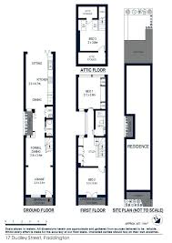 Sold 17 Dudley Street Paddington Nsw 2021 On 26 Aug 2016 2012987043 Domain Narrow Lot House Plans Architectural Floor Plans House Layout Plans