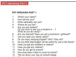 We at kids word fun offer a wide range of english speaking activities for kindergarten from the basic to advanced level. Pet Speaking Part 1 Ingles B1 Idioma Ingles Educacion