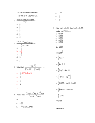 Maybe you would like to learn more about one of these? Doc Ulangan Harian Kelas X Sifat Sifat Logaritma Juwita Pratiwi Academia Edu