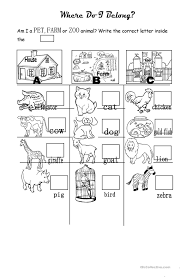 One Click Print Document Kindergarten Worksheets Animal Worksheets Preschool Worksheets