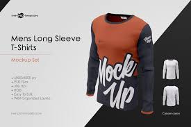 Mens Long Sleeve T Shirts Mockup Set In 2020 Shirt Mockup Men S Long Sleeve T Shirt Tshirt Mockup