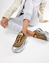 Nike Black And Gold Metallic Air Max 97 Sneakers Air Max 97 Black Nikes Trending Sneakers