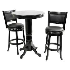 Bist du auf der suche nach einem computertisch oder einem stehpult? Boraam Augusta 3 Piece Pub Table Set Black Sandthru Stehtisch Und Hocker Runder Stehtisch Bartisch