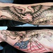 Awesome usa patriotic tattoo on biceps. 60 We The People Tattoo Designs For Men Constitution Ink Ideas