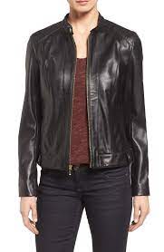 Cole Haan Leather Moto Jacket Regular Petite Nordstrom Leather Jackets Women Leather Moto Jacket Celebrities Leather Jacket