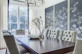 3d panel 3dmodel download , it as the visible and exposed covering for a wall. Charcoal Gray Chinoiserie Fabric Art Panels Transitional Dining Room