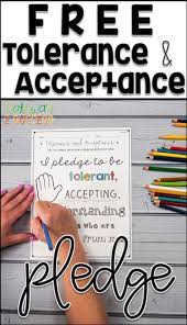 You can find coloring pages word searches activities and other teaching resources dedicated to the subject of tolerance and diversity. Use These Free Coloring Pages To Help Encourage Tolerance Acceptance And Acceptance Great Activity To Start A Di Tolerance Teaching Elementary School Pledge