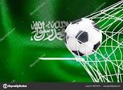 Fifa World Cup 2022 Saudi Arabia National Flag Soccer Ball — Stock ...